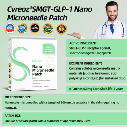 [See results in 7 days]👨‍⚕️Cvreoz® SMGT-GLP-1 Nano Microneedle Patch（Painless, long-lasting, addressing diabetes, obesity, and cardiovascular diseases）